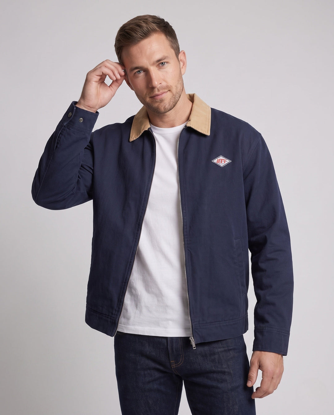 Men's leisure jacket with contrasting collar Hudson & Parker
