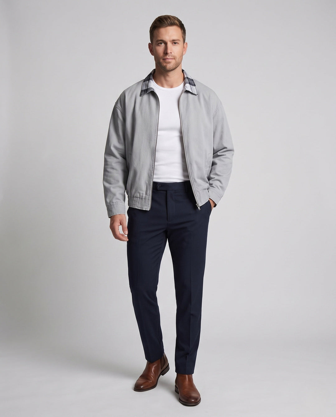 Men's casual jacket with relaxed carrot collar Hudson & Parker