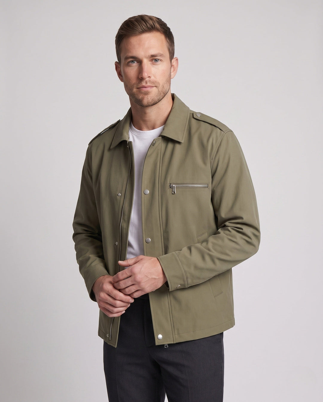 Men's leisure jacket with practical zip pockets Hudson & Parker