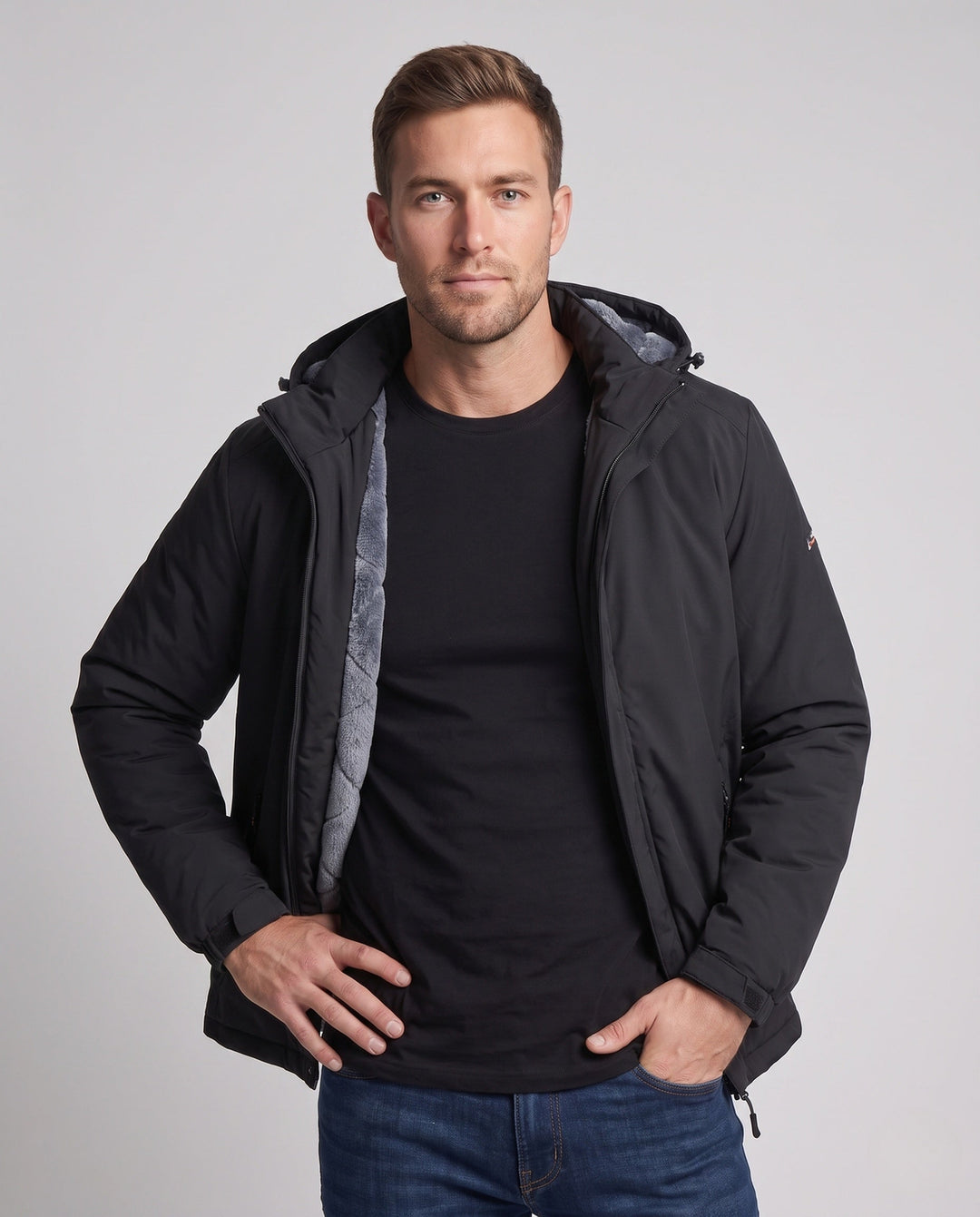 Men's Functional Outdoor Jacket with Hood Hudson & Parker