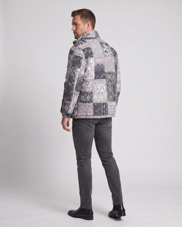 Men's Patterned Puffer Jacket Hudson & Parker