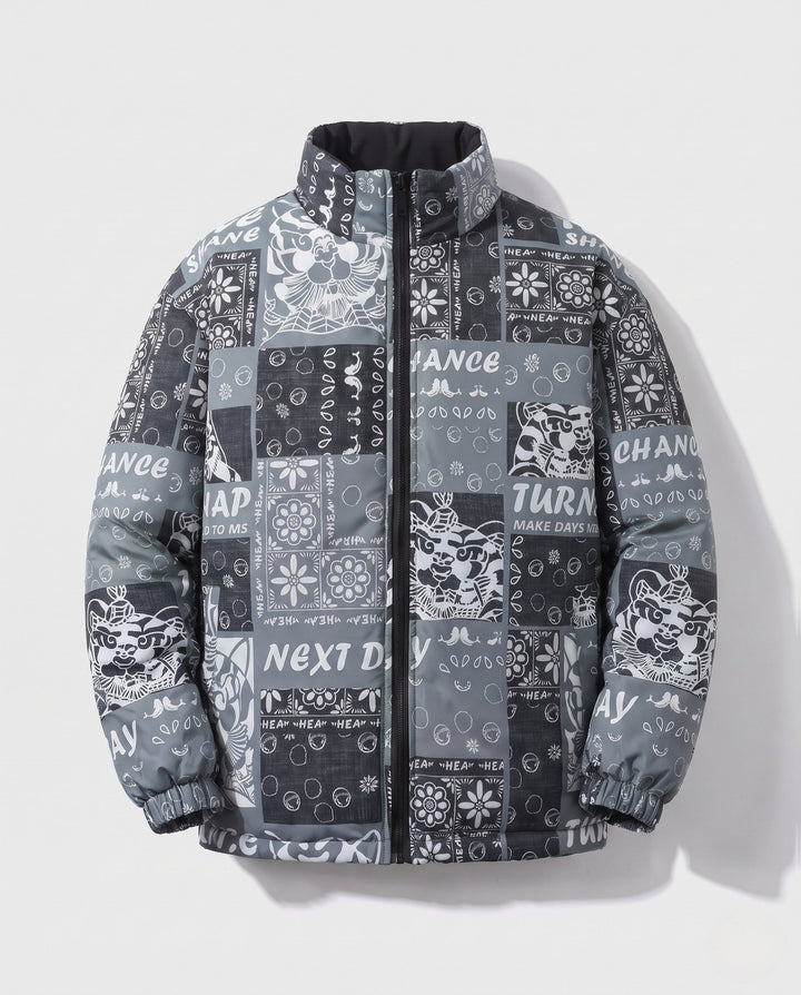 Men's Patterned Puffer Jacket Hudson & Parker