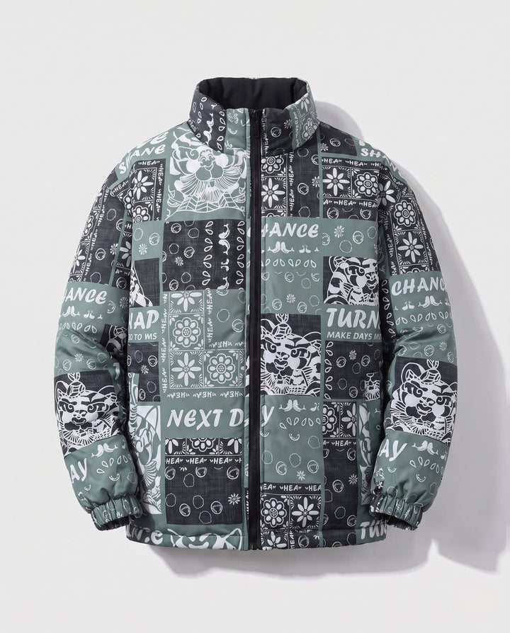 Men's Patterned Puffer Jacket Hudson & Parker