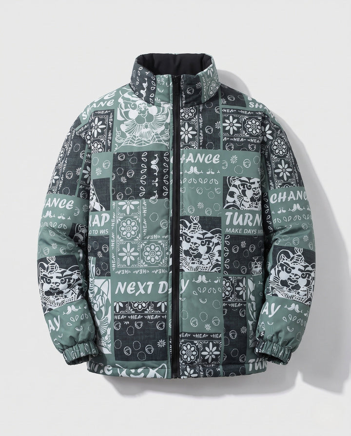 Men's Patterned Puffer Jacket Hudson & Parker