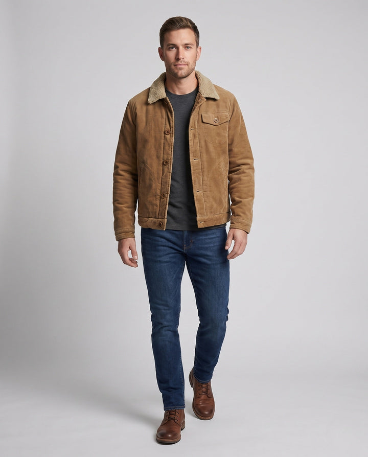 Men's Cozy Cord Jacket with Teddy Lining Hudson & Parker