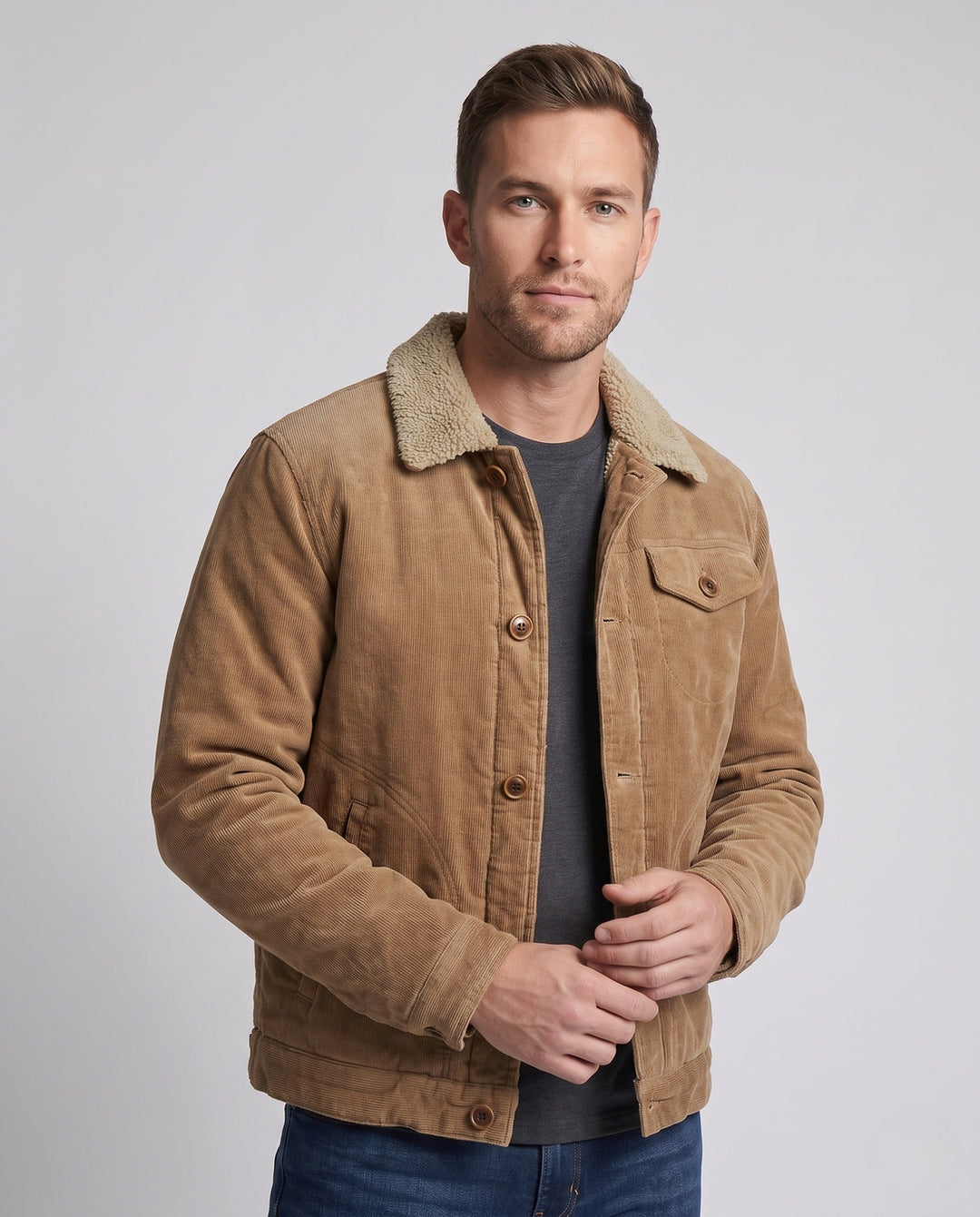Men's Cozy Cord Jacket with Teddy Lining Hudson & Parker