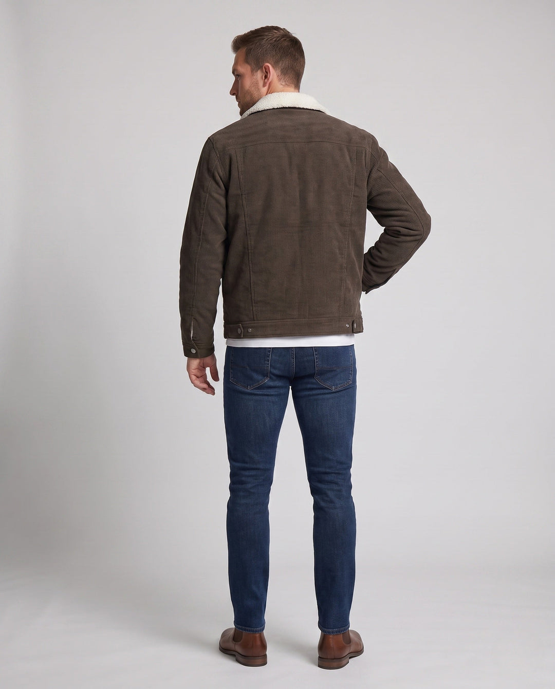 Men's Casual Cord Jacket with Fleece Lining Hudson & Parker