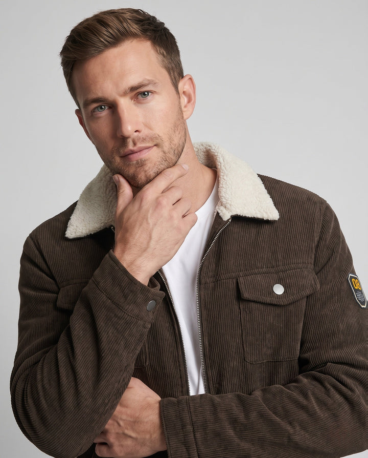 Men's Casual Cord Jacket with Fleece Lining Hudson & Parker