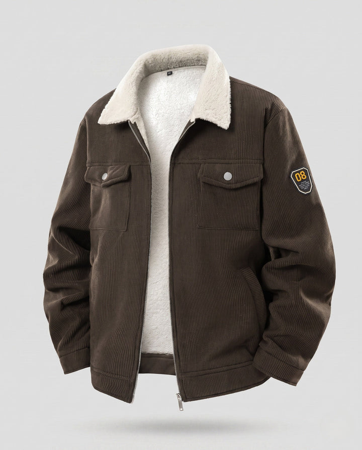 Men's Casual Cord Jacket with Fleece Lining Hudson & Parker