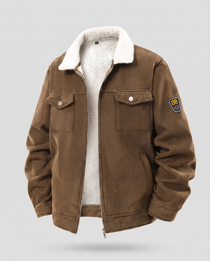 Men's Casual Cord Jacket with Fleece Lining Hudson & Parker