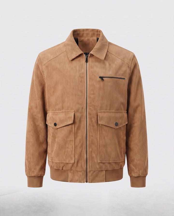 Men's Casual Cord Jacket with Practical Pockets Hudson & Parker