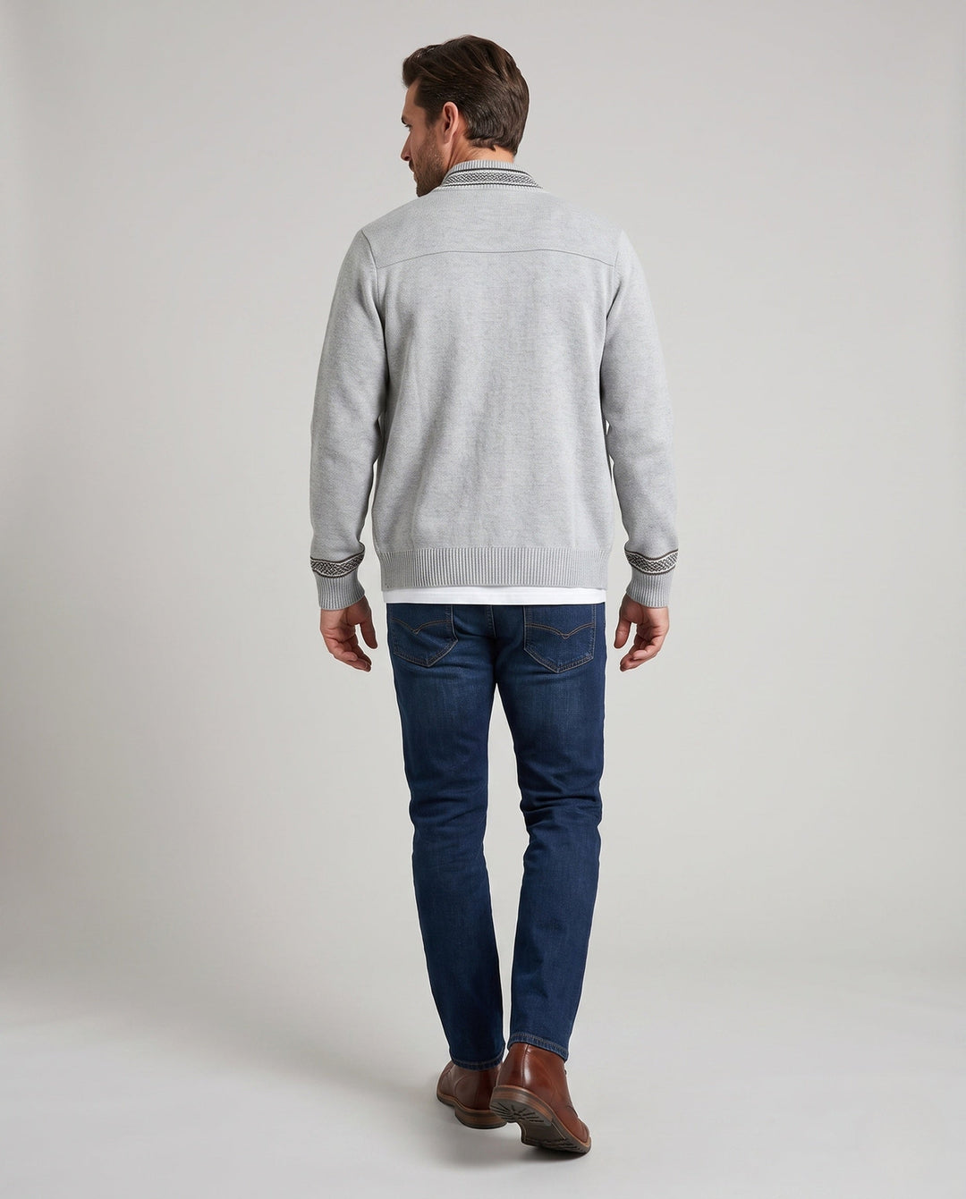 Men's Casual Zip Jacket with Colorful Detail Hudson & Parker