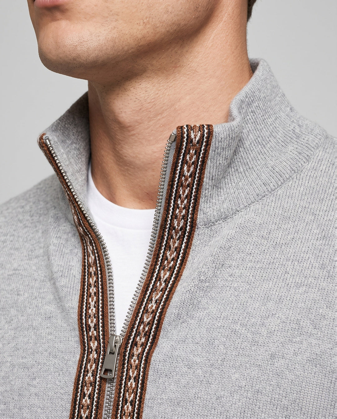 Men's Casual Zip Jacket with Colorful Detail Hudson & Parker