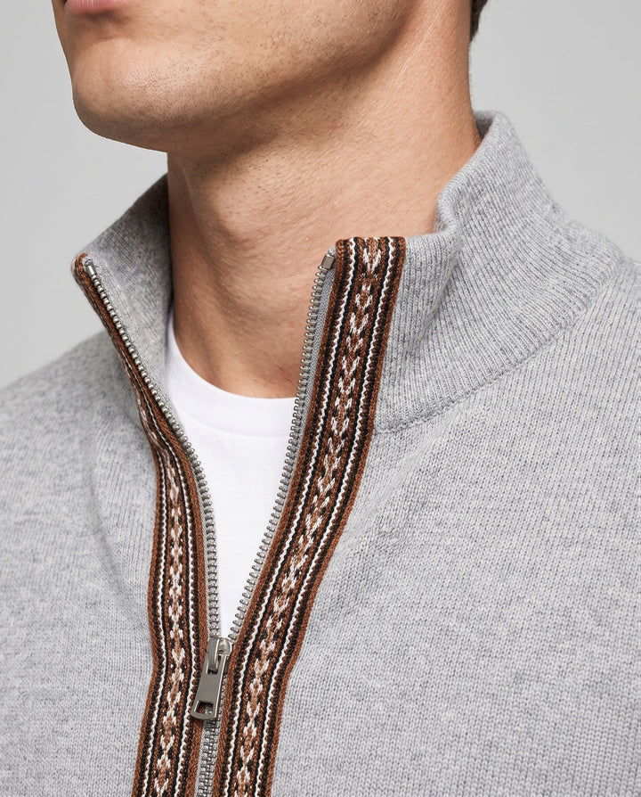 Men's Casual Zip Jacket with Colorful Detail Hudson & Parker