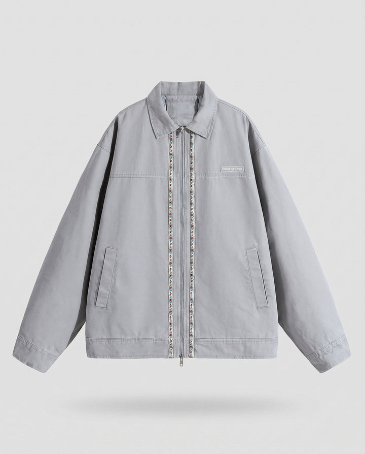 Men's Casual Zip Jacket with Colorful Detail Hudson & Parker
