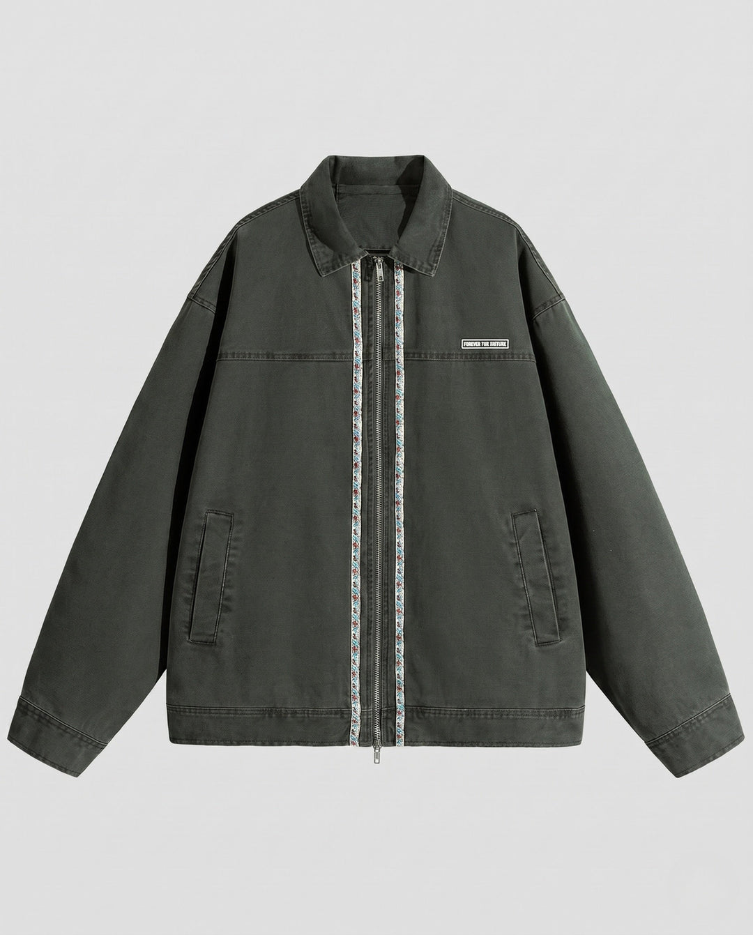 Men's Casual Zip Jacket with Colorful Detail Hudson & Parker