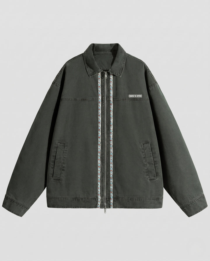 Men's Casual Zip Jacket with Colorful Detail Hudson & Parker