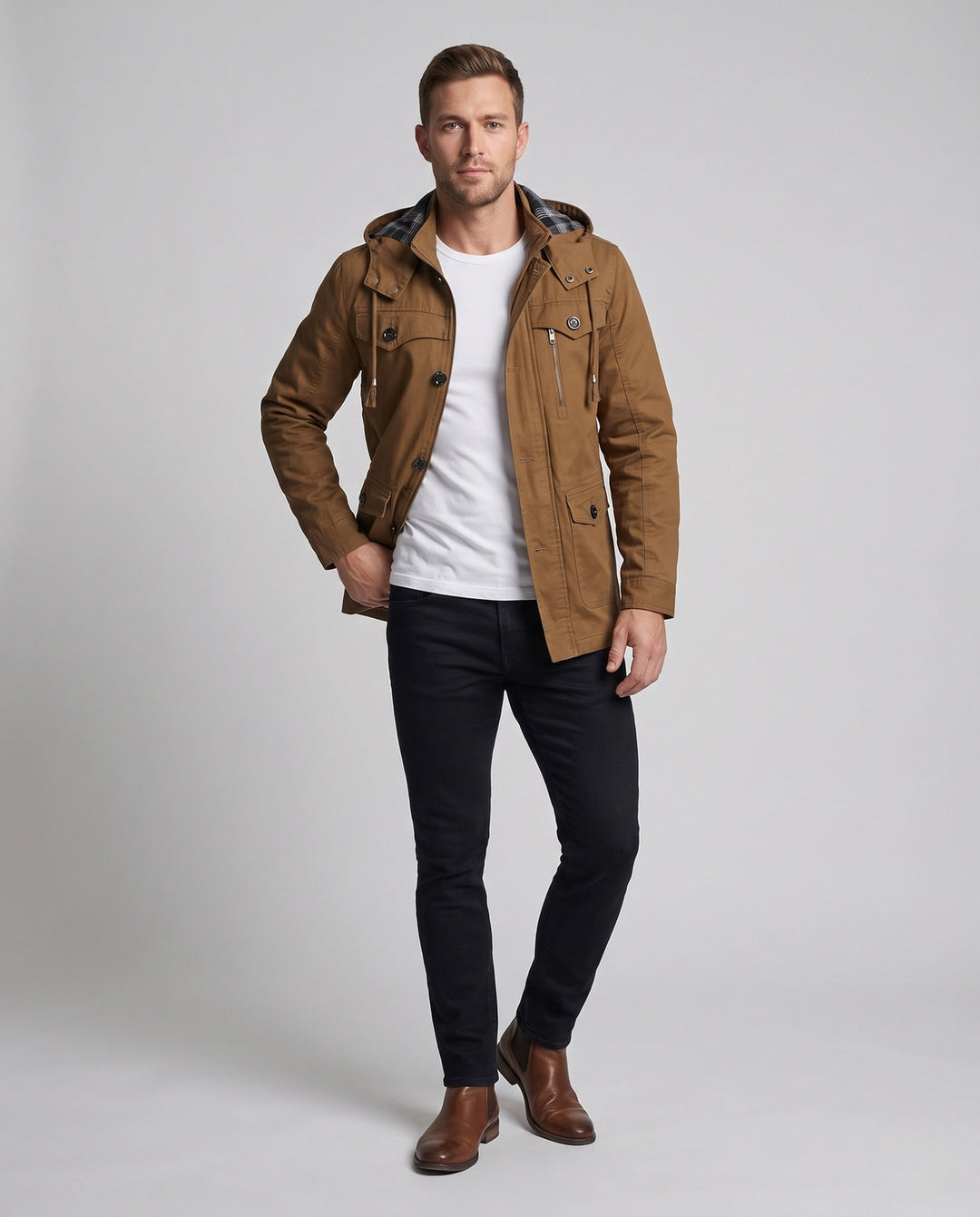 Men's casual parka jacket Hudson & Parker