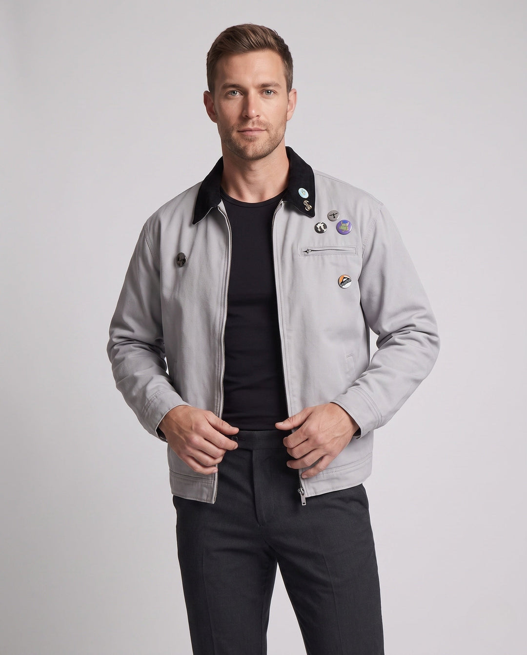 Men's Casual Transition Jacket with Versatile Details Hudson & Parker