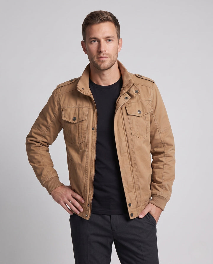 Men's Casual Utility Jacket with Practical Pockets Hudson & Parker