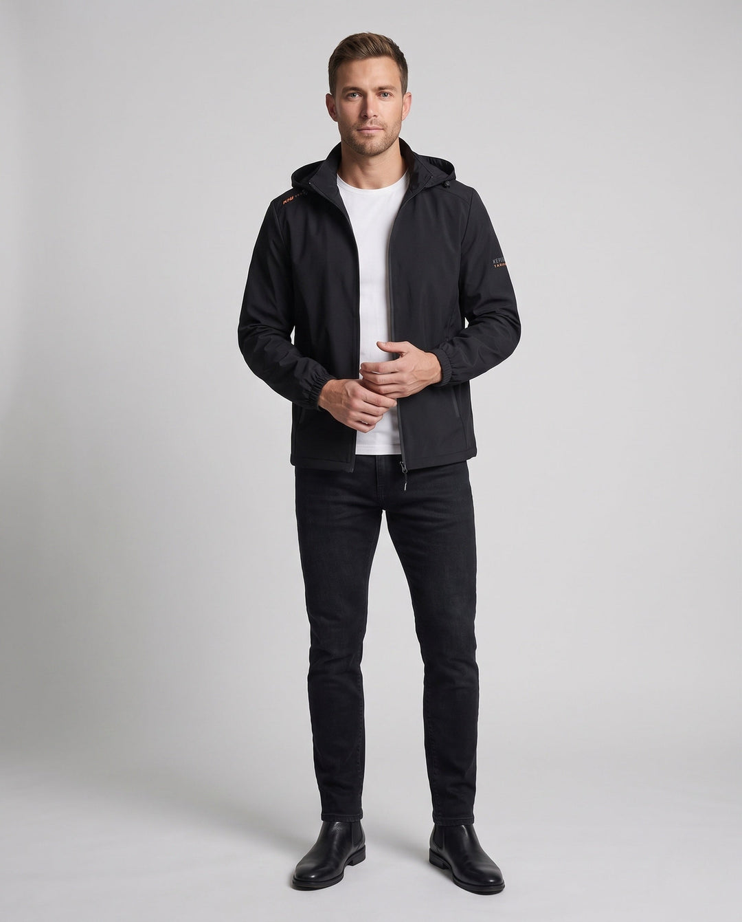 Men's Lightweight All-Weather Jacket with Adjustable Hood Hudson & Parker