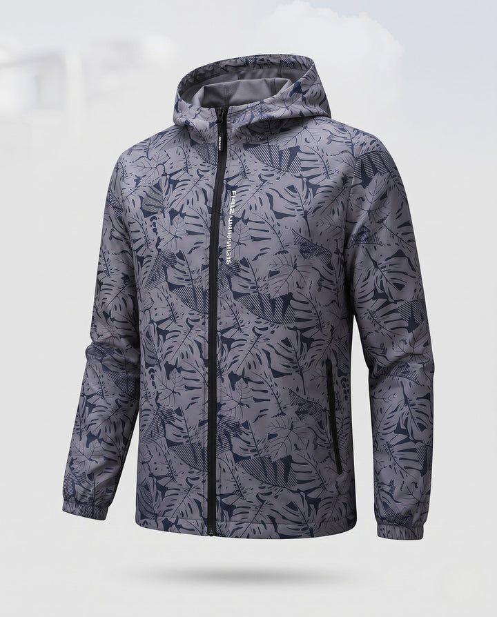 Men's Lightweight Outdoor Jacket with Fashionable Leaf Pattern Hudson & Parker