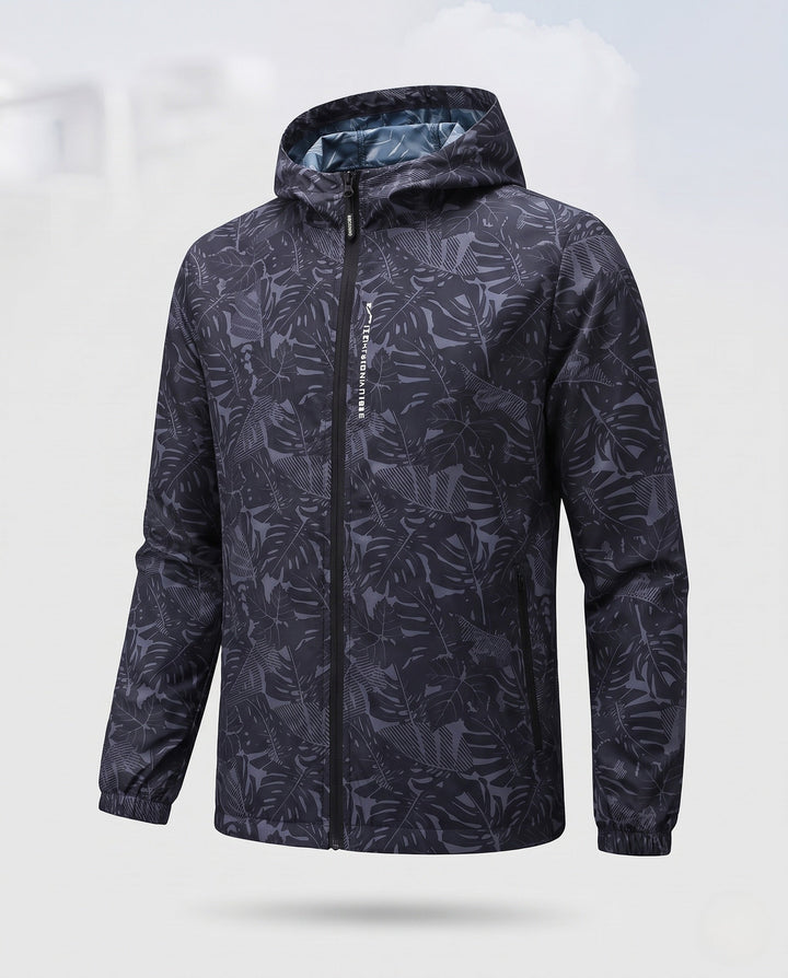 Men's Lightweight Outdoor Jacket with Fashionable Leaf Pattern Hudson & Parker