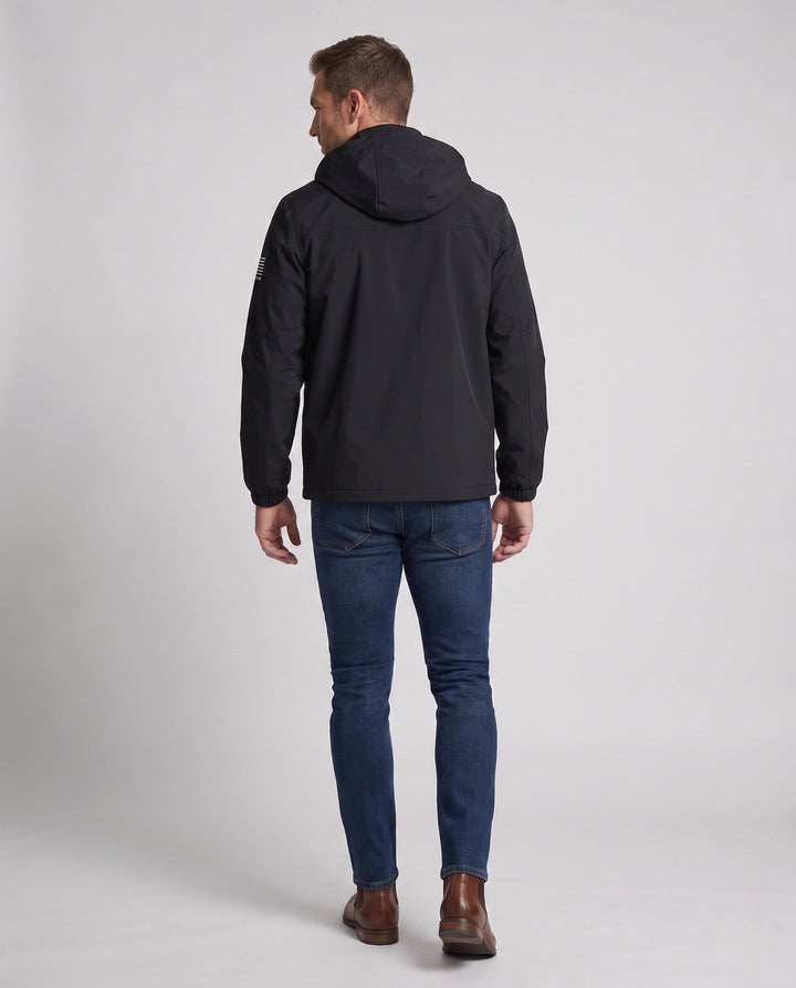 Men's Lightweight Outdoor Jacket with Adjustable Hood Design Hudson & Parker