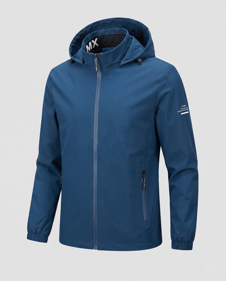 Men's Lightweight Outdoor Jacket with Adjustable Hood Design Hudson & Parker