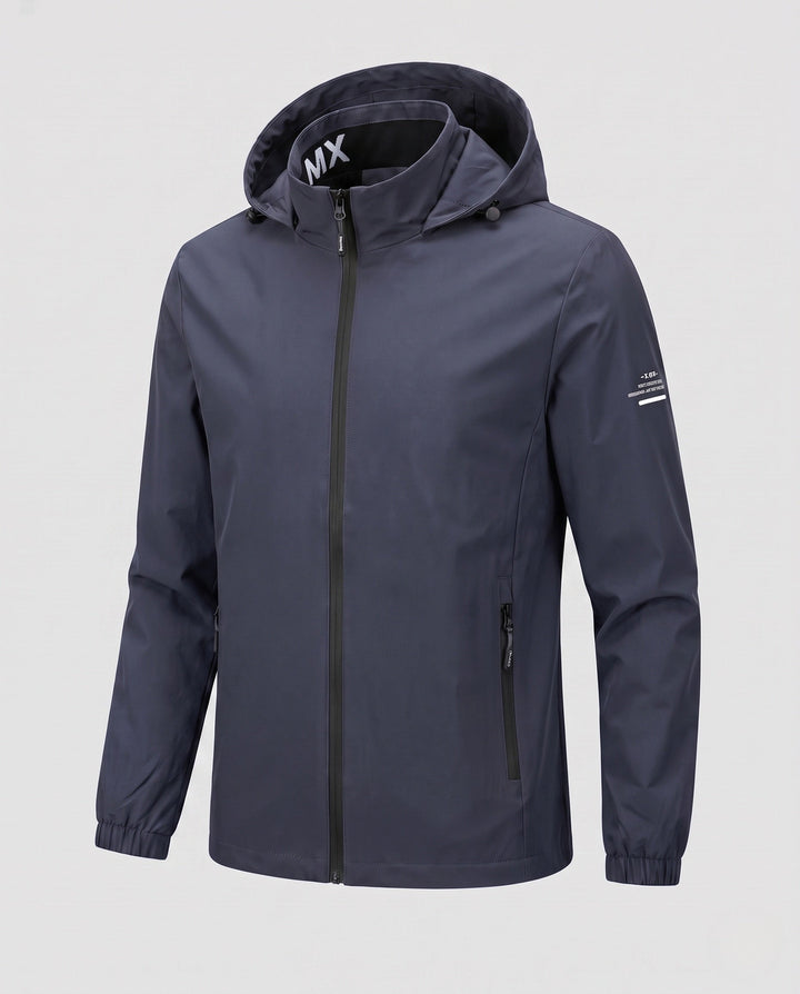 Men's Lightweight Outdoor Jacket with Adjustable Hood Design Hudson & Parker