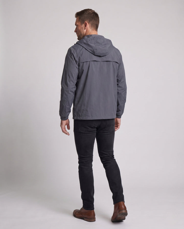 Men's Lightweight Rain Jacket with Adjustable Hood Hudson & Parker