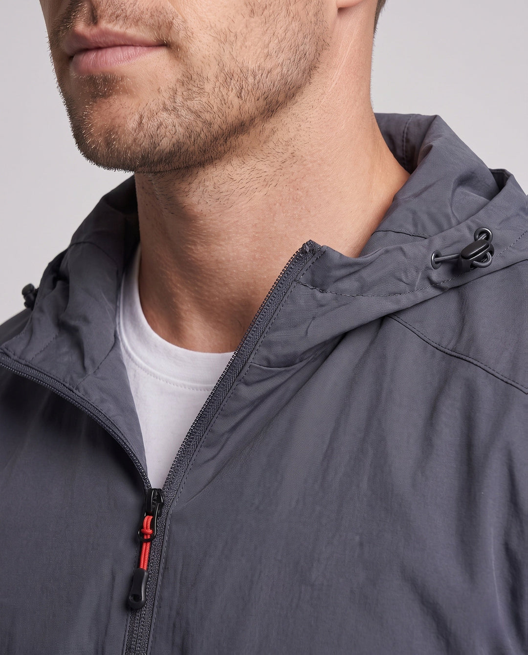 Men's Lightweight Rain Jacket with Adjustable Hood Hudson & Parker