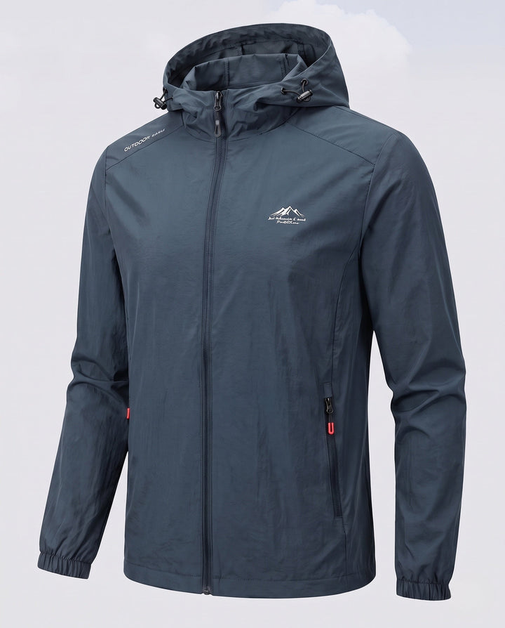 Men's Lightweight Rain Jacket with Adjustable Hood Hudson & Parker