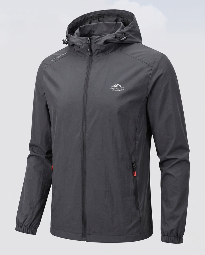 Men's Lightweight Rain Jacket with Adjustable Hood Hudson & Parker