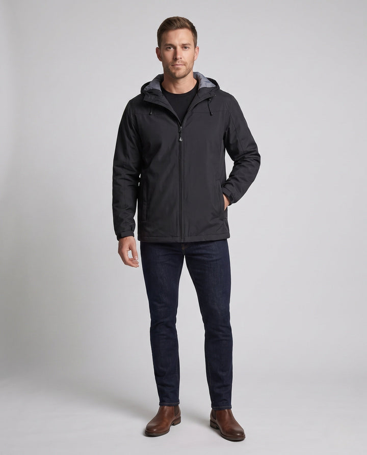 Men's Lightweight Transition Jacket with Hood Hudson & Parker