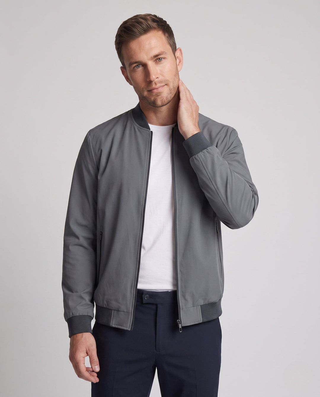 Men's Lightweight Transition Jacket with Practical Pockets Hudson & Parker 1787797912