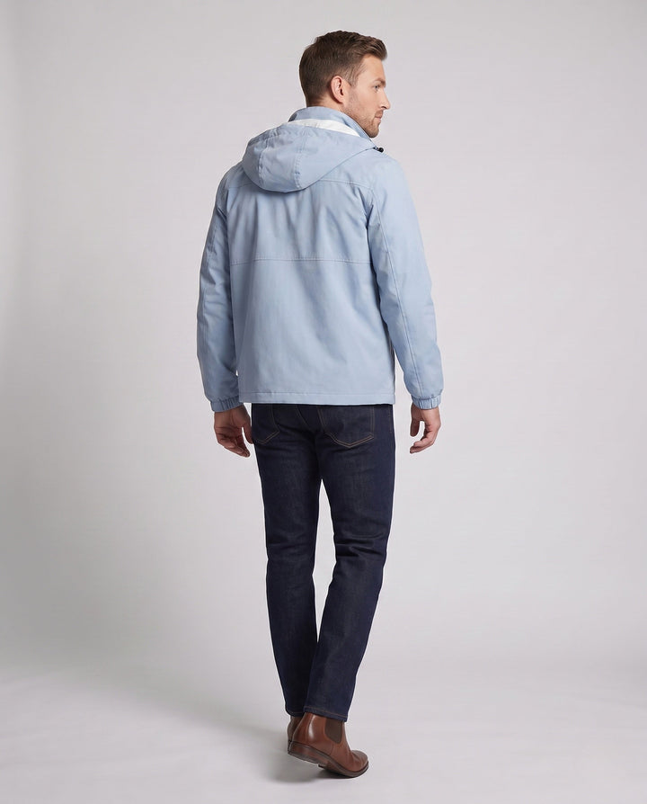 Men's Light Transition Jacket with Adjustable Hood Design Hudson & Parker