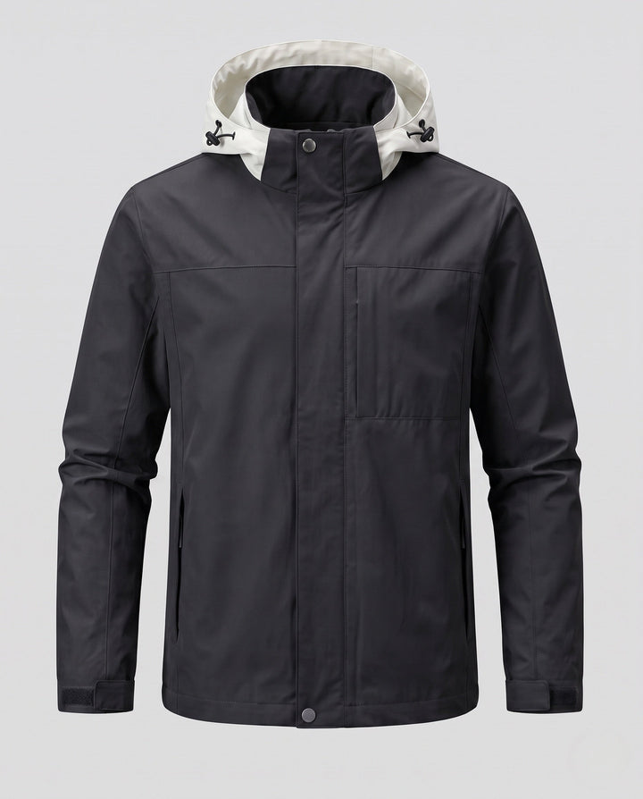 Men's Light Transition Jacket with Adjustable Hood Design Hudson & Parker