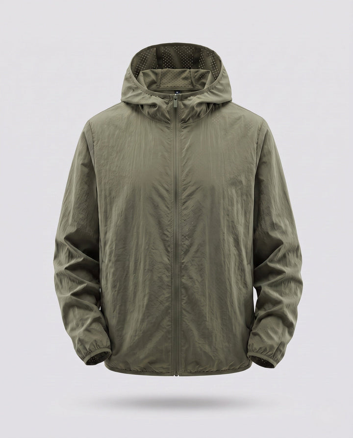 Men's Lightweight Windbreaker Jacket with Adjustable Hood Design Hudson & Parker