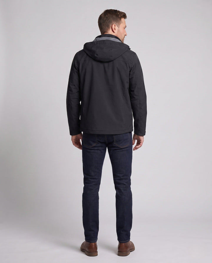 Men's lightweight outdoor jacket with adjustable hood Hudson & Parker