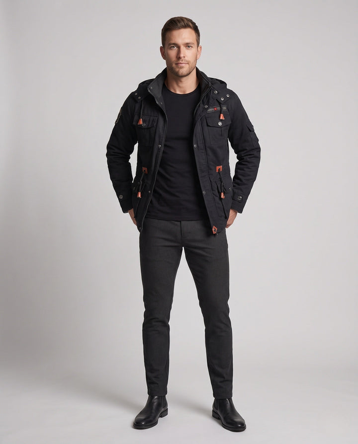 Men's Vintage Style Military Jacket Hudson & Parker