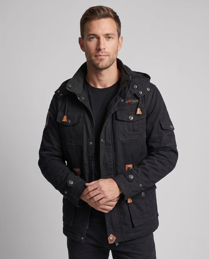 Men's Vintage Style Military Jacket Hudson & Parker