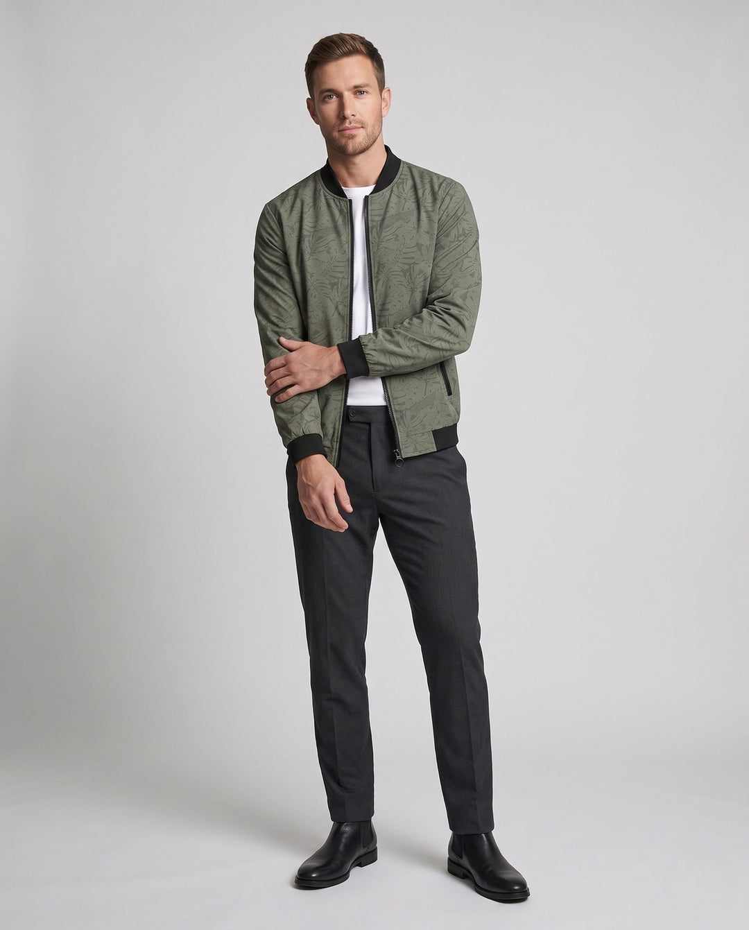 Men's Fashion Leisure Jacket with Exciting Structure Pattern Hudson & Parker