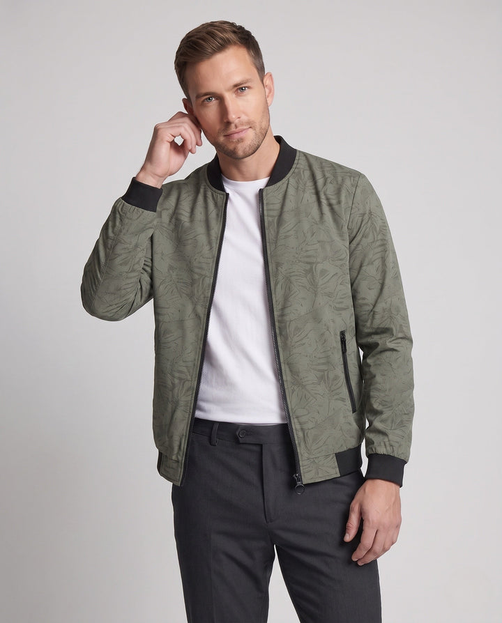 Men's Fashion Leisure Jacket with Exciting Structure Pattern Hudson & Parker