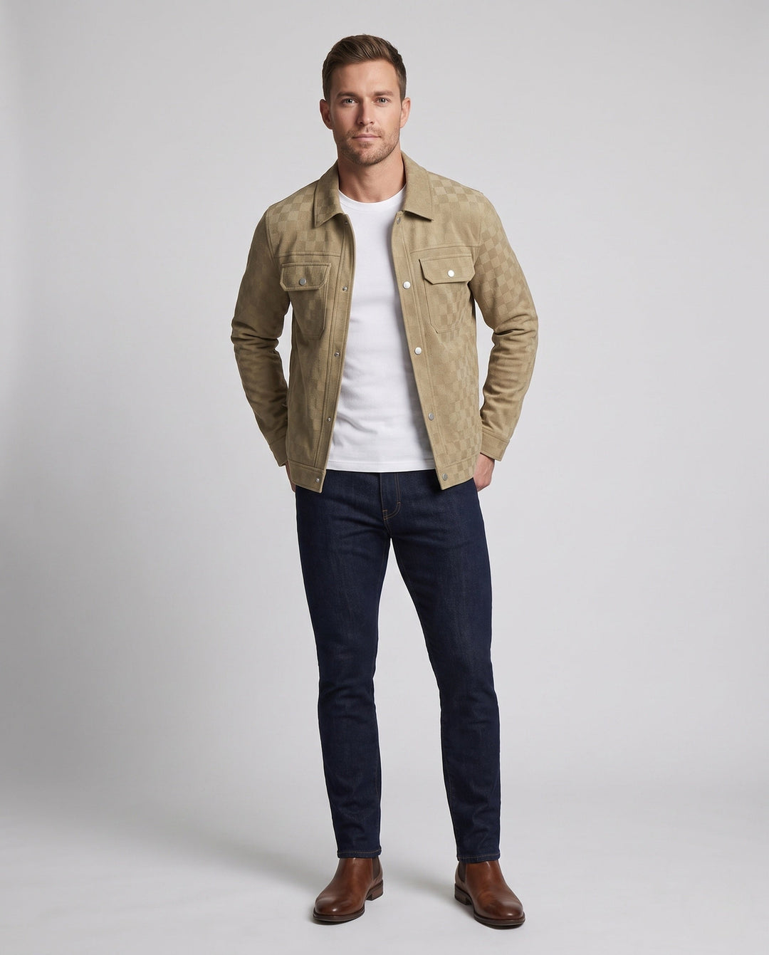 Men's Fashion Jacket with Check Pattern Hudson & Parker