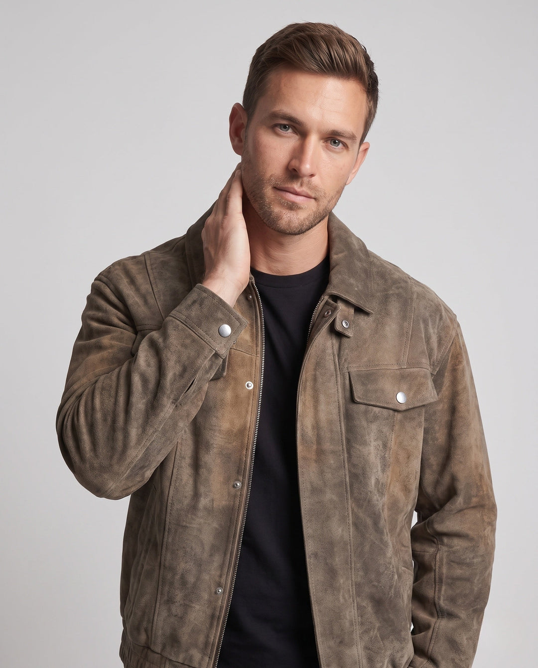 Men's Fashion Suede Jacket Hudson & Parker