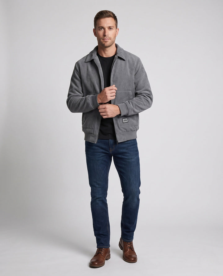 Men's Fashion Transitional Jacket made of Ripstop Material with Cozy Lining Hudson & Parker