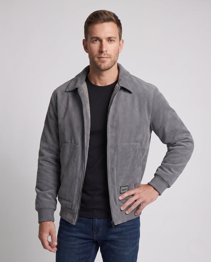 Men's Fashion Transitional Jacket made of Ripstop Material with Cozy Lining Hudson & Parker