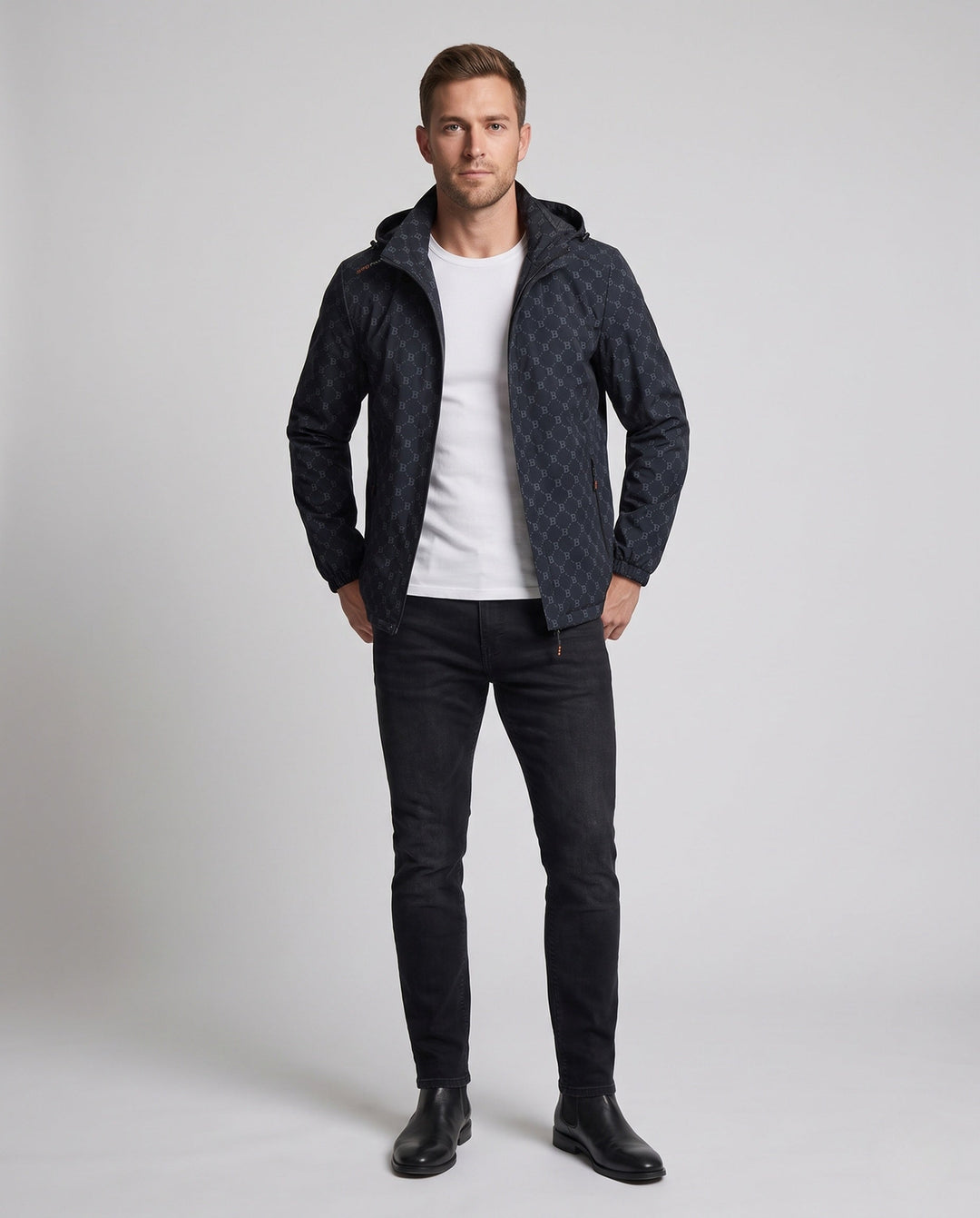 Men's Fashion Transitional Jacket with Graphic Pattern Hudson & Parker