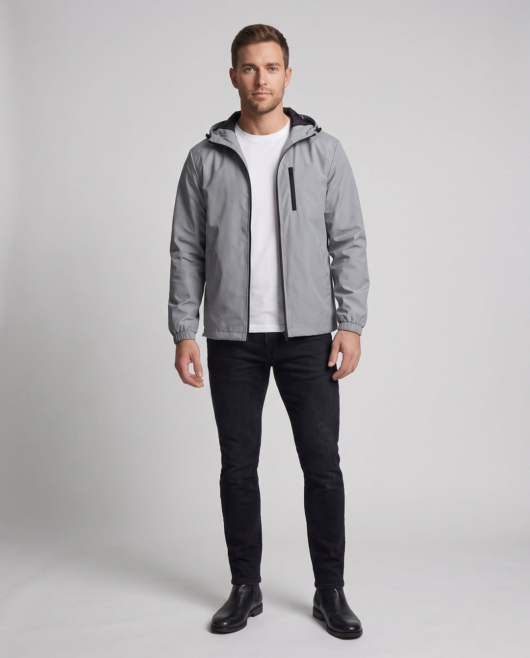 Men's Fashion Transitional Jacket with Hood Hudson & Parker